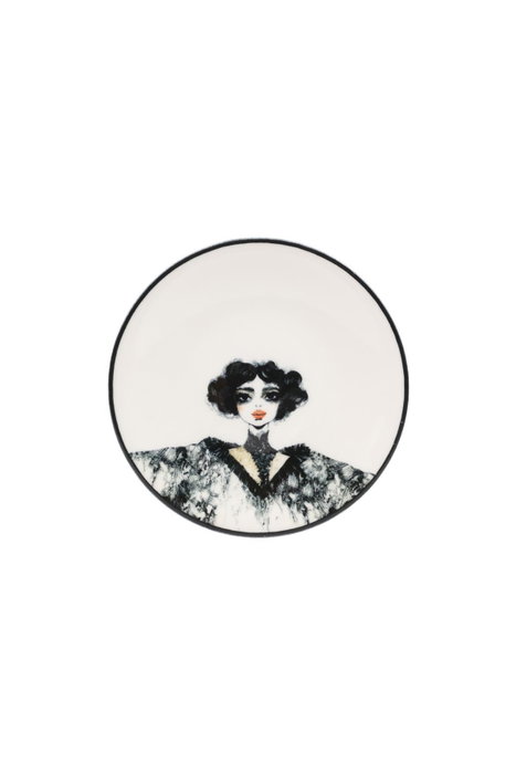 Hermia Juego de Cena de Porcelana de 4 Piezas Blanco
